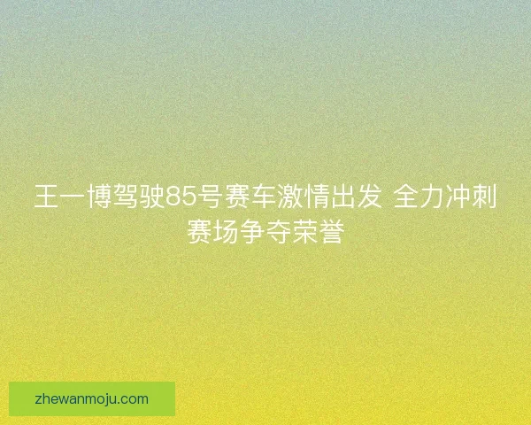 王一博驾驶85号赛车激情出发 全力冲刺赛场争夺荣誉